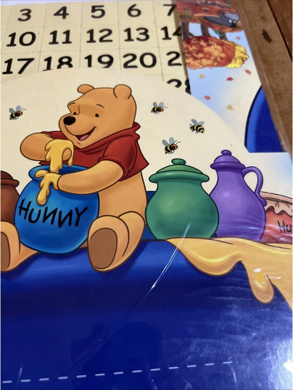Disney Winnie the Pooh Perpetual Calendar Magnetic Cardboard New Factory Sealed